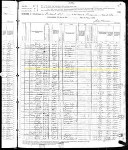 1800 census with Ed Bess highlighted