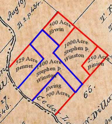 plot map of Stephen Winston land in Brazoria County