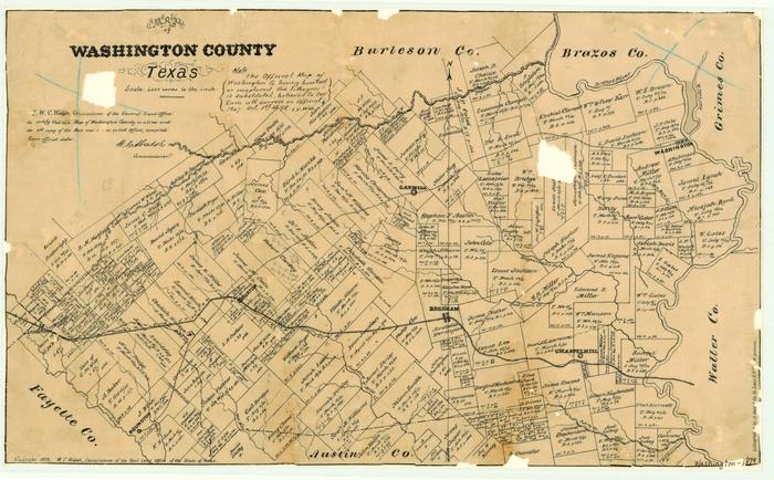 Map of Washington County from 1879